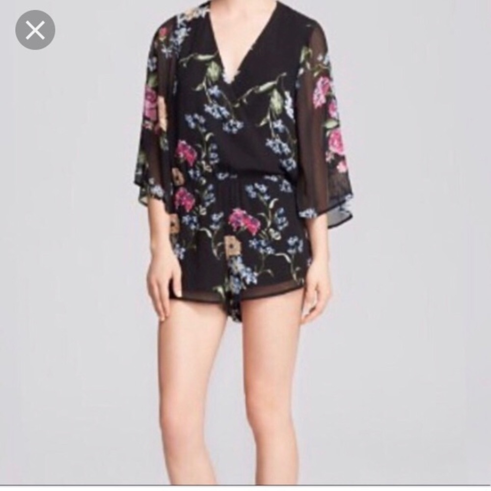 Olivaceous Floral Romper
